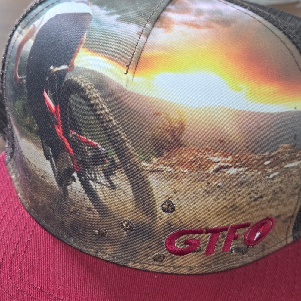 GTFO Mountain Bike Trucker Hat Mesh Snapback Scenic Outdoor Cycling Cap Adult - Picture 4 of 7